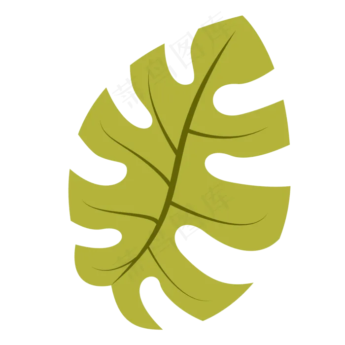 绿色清新树叶(2000X2000)ai矢量模版下载