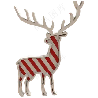 条纹梅花鹿,免抠元素