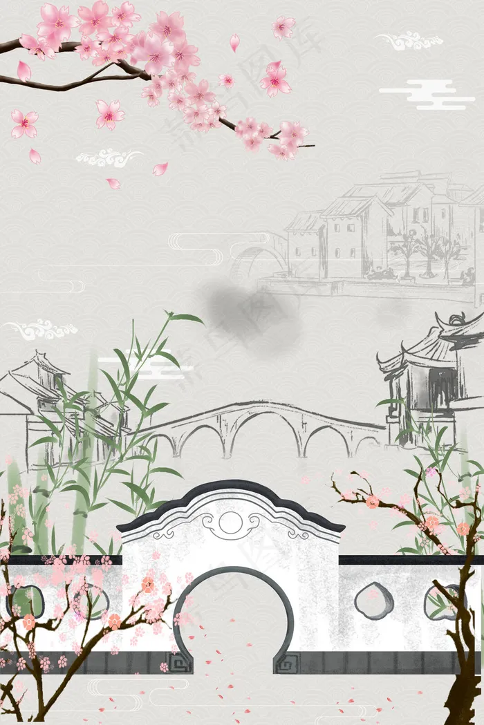 复古中国风中式庭院