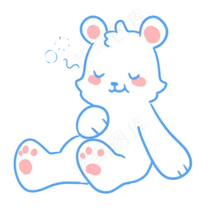 吃饱了正在打盹的白熊