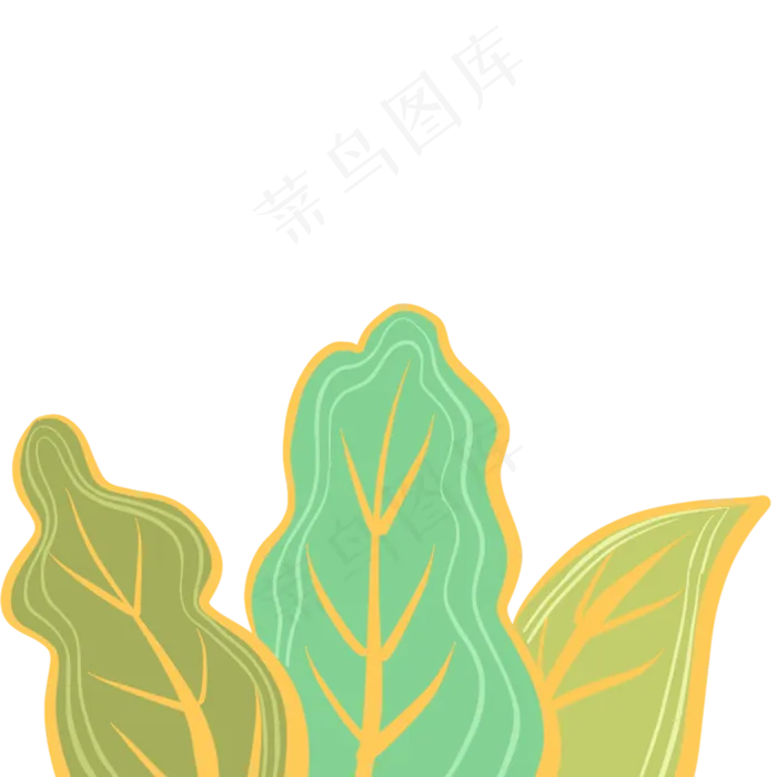 绿色的春季自然植物(2000X2000(DPI:300))psd模版下载