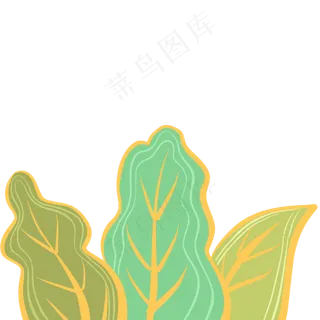 绿色的春季自然植物