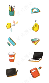 小清新水彩的设计图标