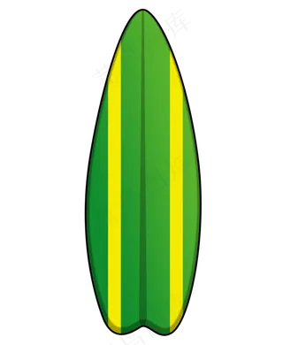 绿色冲浪板