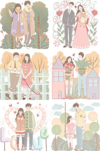 爱心情侣粉色甜甜圈