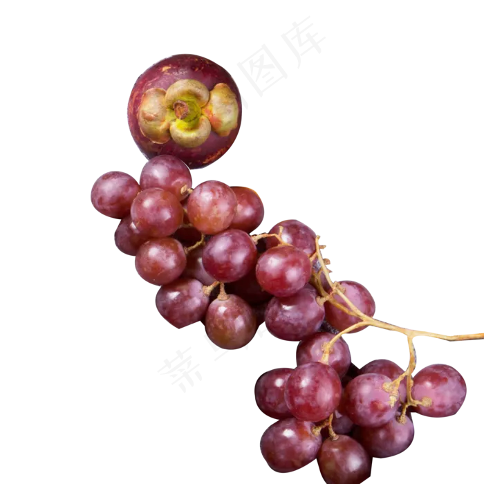 红色葡萄和山竹免抠图(2000X2000(DPI:300))psd模版下载