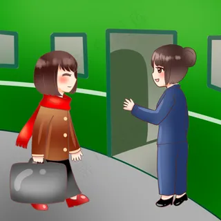 2020鼠年春运坐火车回家过年,免抠元素