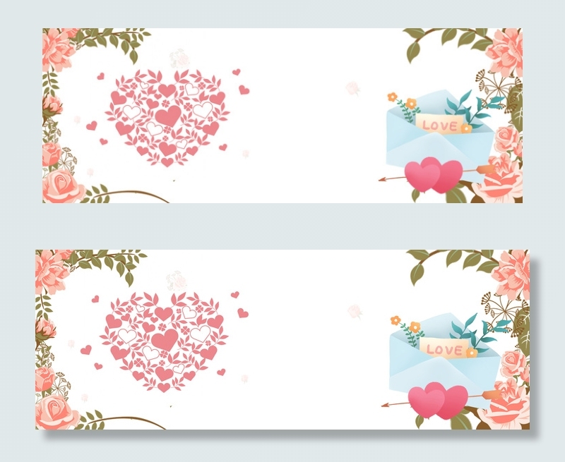 温馨花卉爱心520情人节海报背景