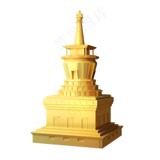 国家地方著名地标西藏喇嘛塔,免抠元素
