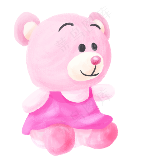 儿童节彩色蜡笔电商玩具熊png