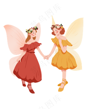 花仙子女神美丽精灵形象,免抠元素