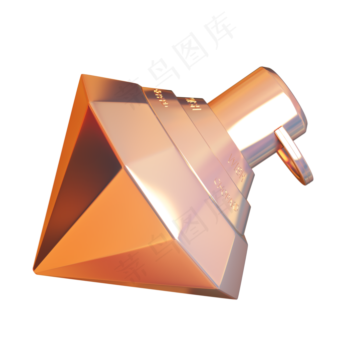 C4D电商海报装饰香水瓶,免抠元素