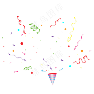 矢量庆祝彩带装饰撒花