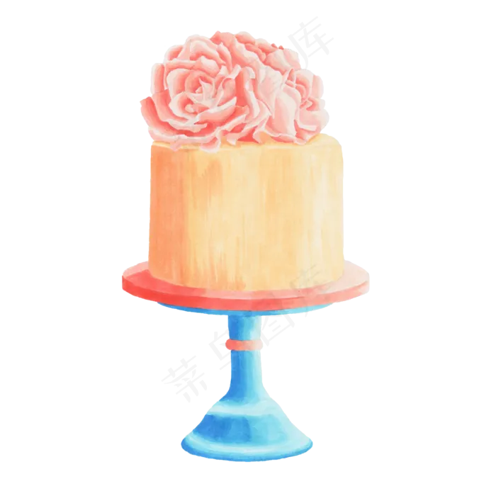 水彩蛋糕免抠png装饰图案ai矢量模版下载