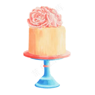 水彩蛋糕免抠png装饰图案