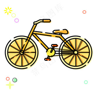 黄色的自行车MBE,免抠元素