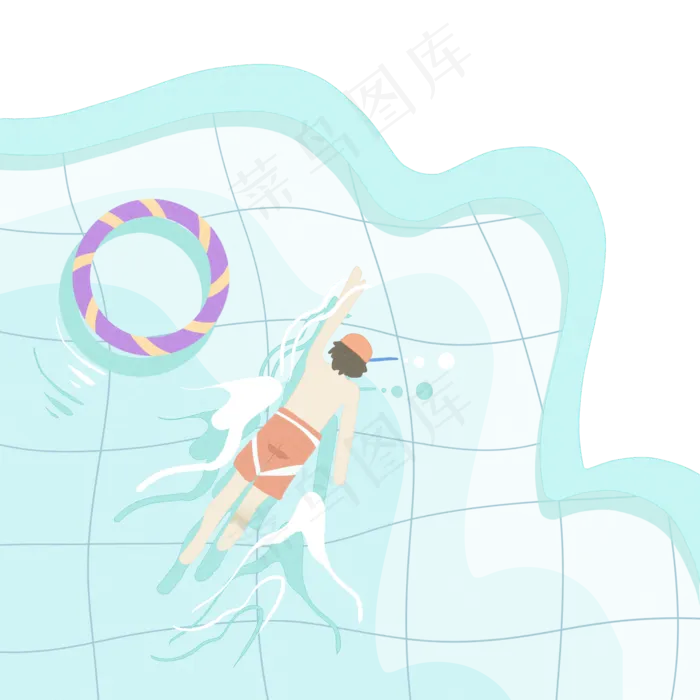 泳池游泳(2000X2000(DPI:300))psd模版下载