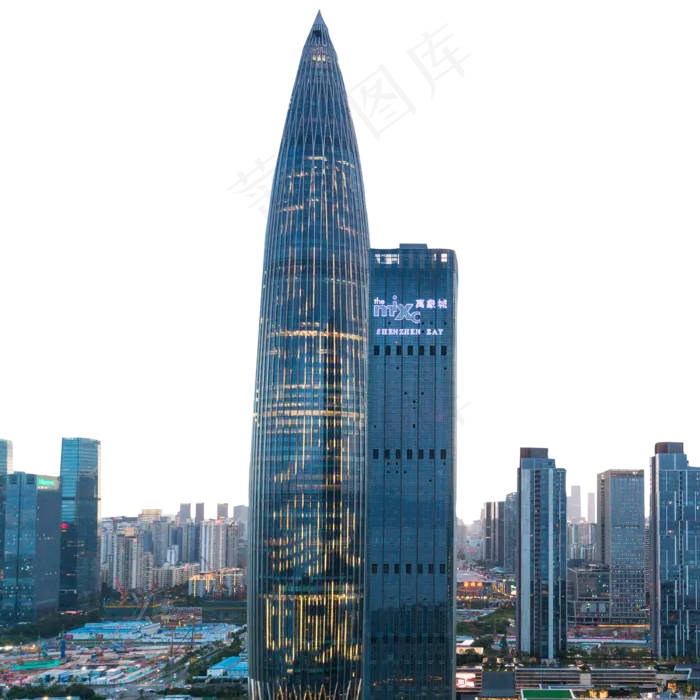 深圳城市建筑物,免抠元素(2500*2500px 300 dpi )psd模版下载