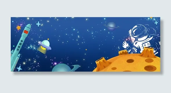 中国航天梦航空新时代扁平化科技展板