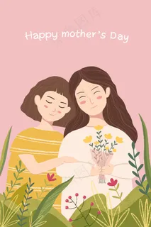 感恩母亲节简约配图 感恩母亲节简约配图