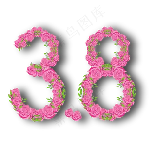 妇女节唯美浪漫装饰物女王节,免抠元素