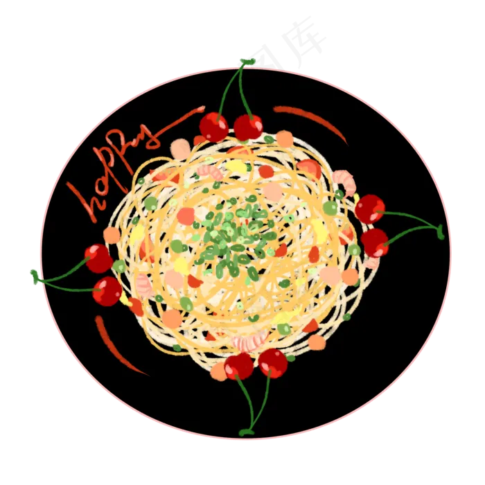 面条水果面食(2000X2000(DPI:96))psd模版下载