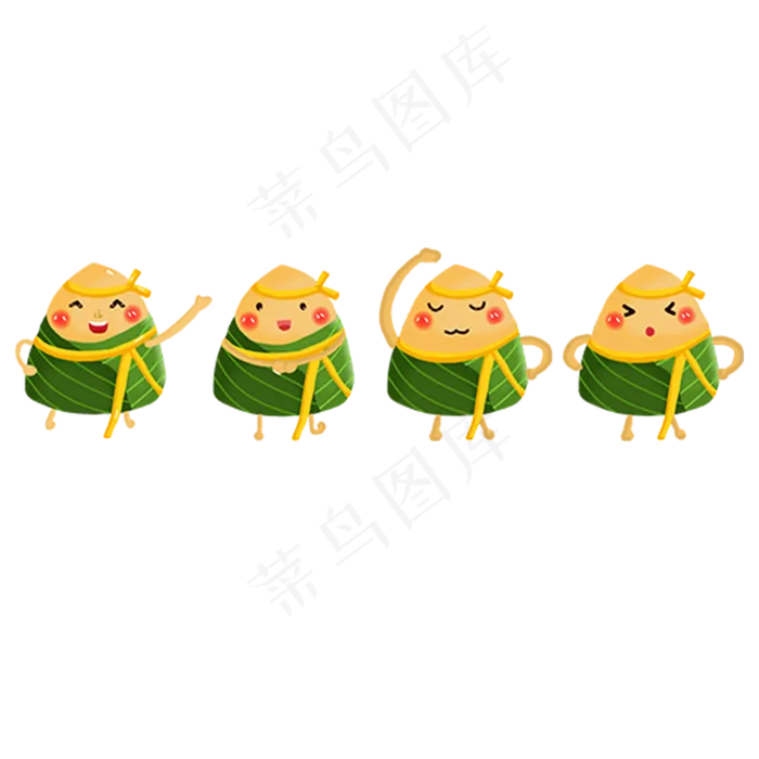 绿色粽子装饰(2000X2000(DPI:300))psd模版下载