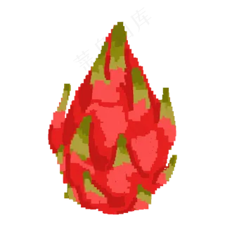 像素风红色红龙果