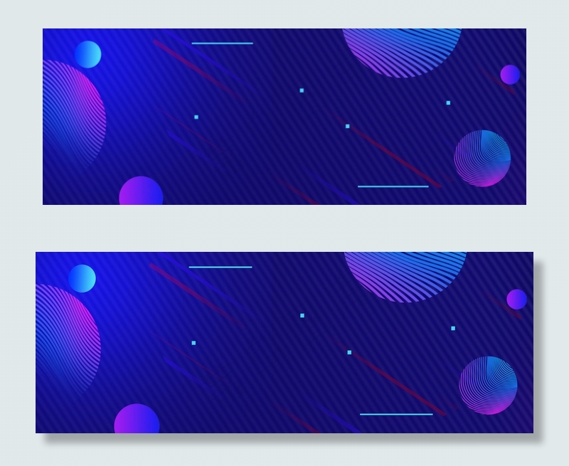 互联网线条艺术蓝色渐变banner