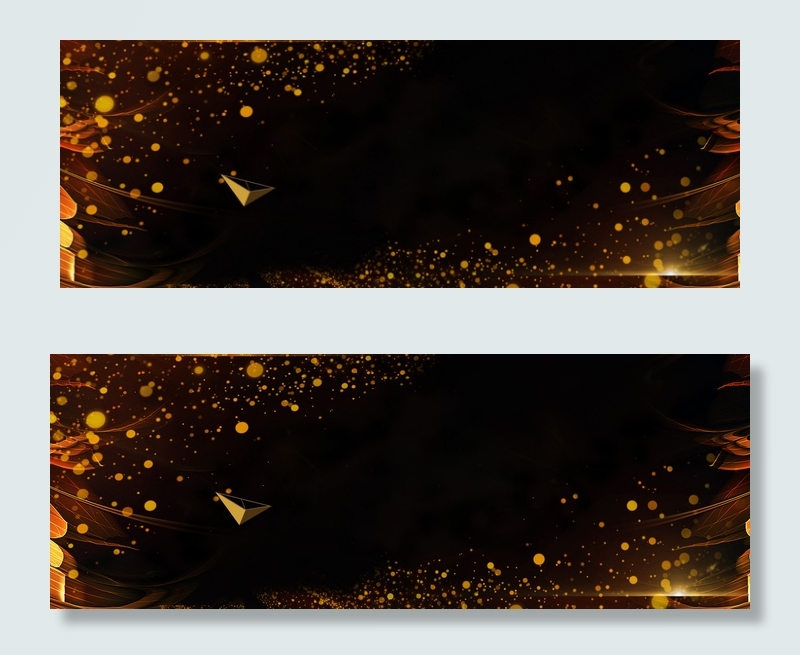 电子科技黑色背景简约风海报banner