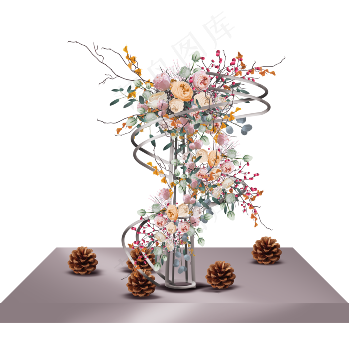 仿真干花(2717X2717(DPI:300))psd模版下载