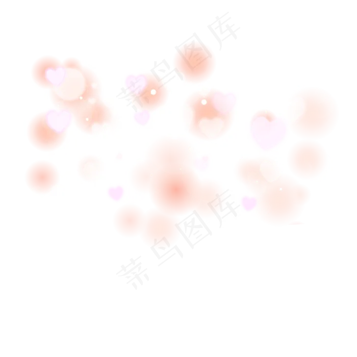 情人节浪漫爱心漂浮元素(2000*2000px)ai矢量模版下载