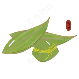 端午习俗吃粽子手绘