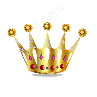 金色宝石皇冠素材,免抠元素