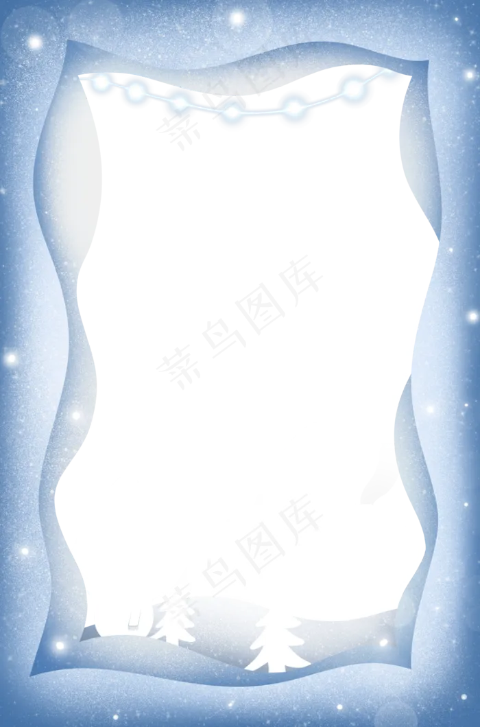 冬天下雪边框,免抠元素(3513X5315(DPI:300))psd模版下载