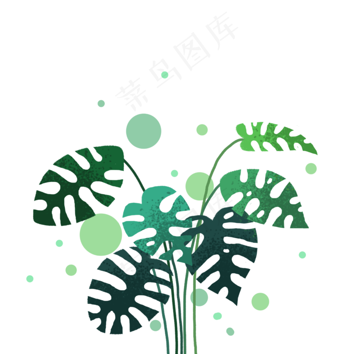 手绘叶子爱生活爱健康