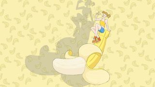 黄色香蕉创意水果小清新卡通插图