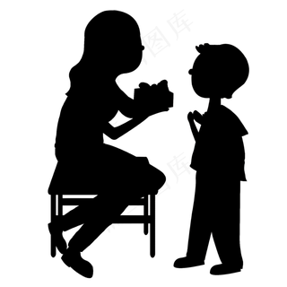 母亲节小女孩给妈妈礼物