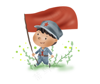 爱国教育红军男孩