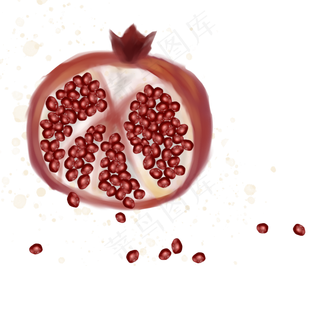 卡通的石榴免抠图