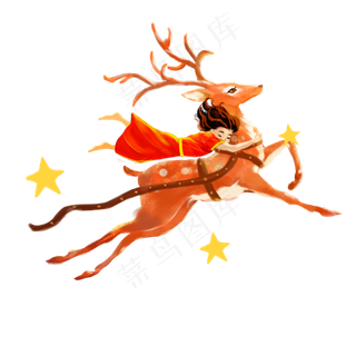 圣诞麋鹿动物,免抠元素
