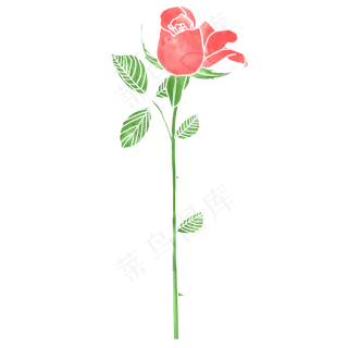 创意色彩玫瑰手绘
