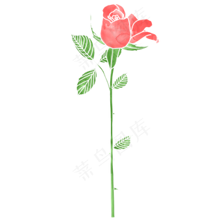 创意色彩玫瑰手绘