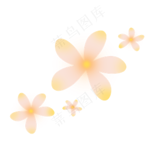 淡黄色精致朦胧可爱花