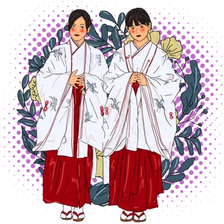 日系文艺复古女生插图