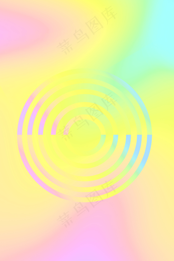 黄色镭射渐变电话风背景海报