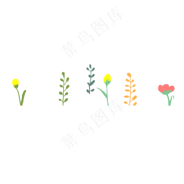卡通鲜花(2000X2000(DPI:300))psd模版下载
