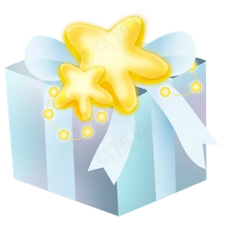 立体星星礼物盒,免抠元素
