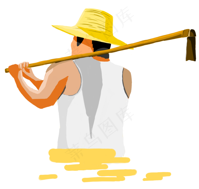 手绘劳动节装饰素材