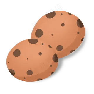 咖啡色可爱六一儿童节巧克力饼干